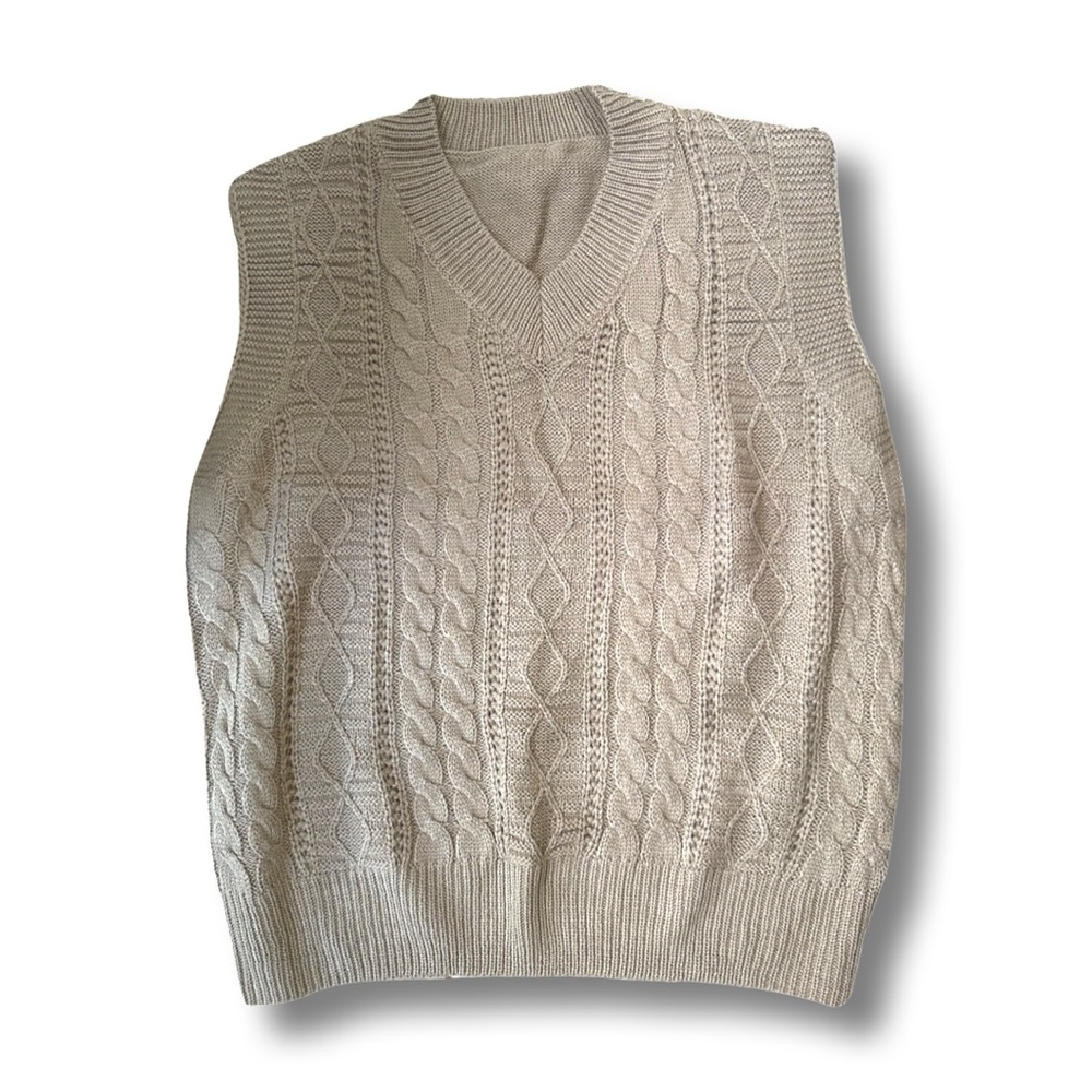 Beige sweater vest uni size
